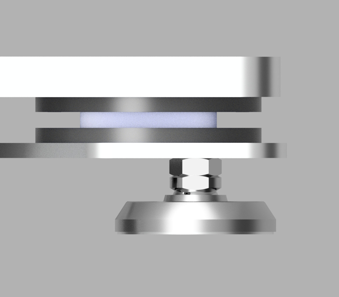 The feet are not adjustable