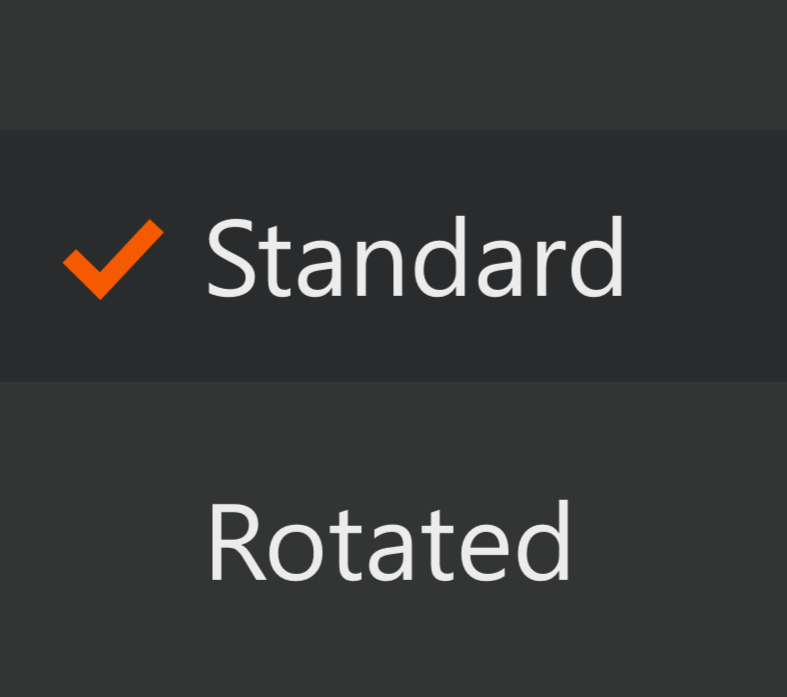 Default vs rotated layout diagrams